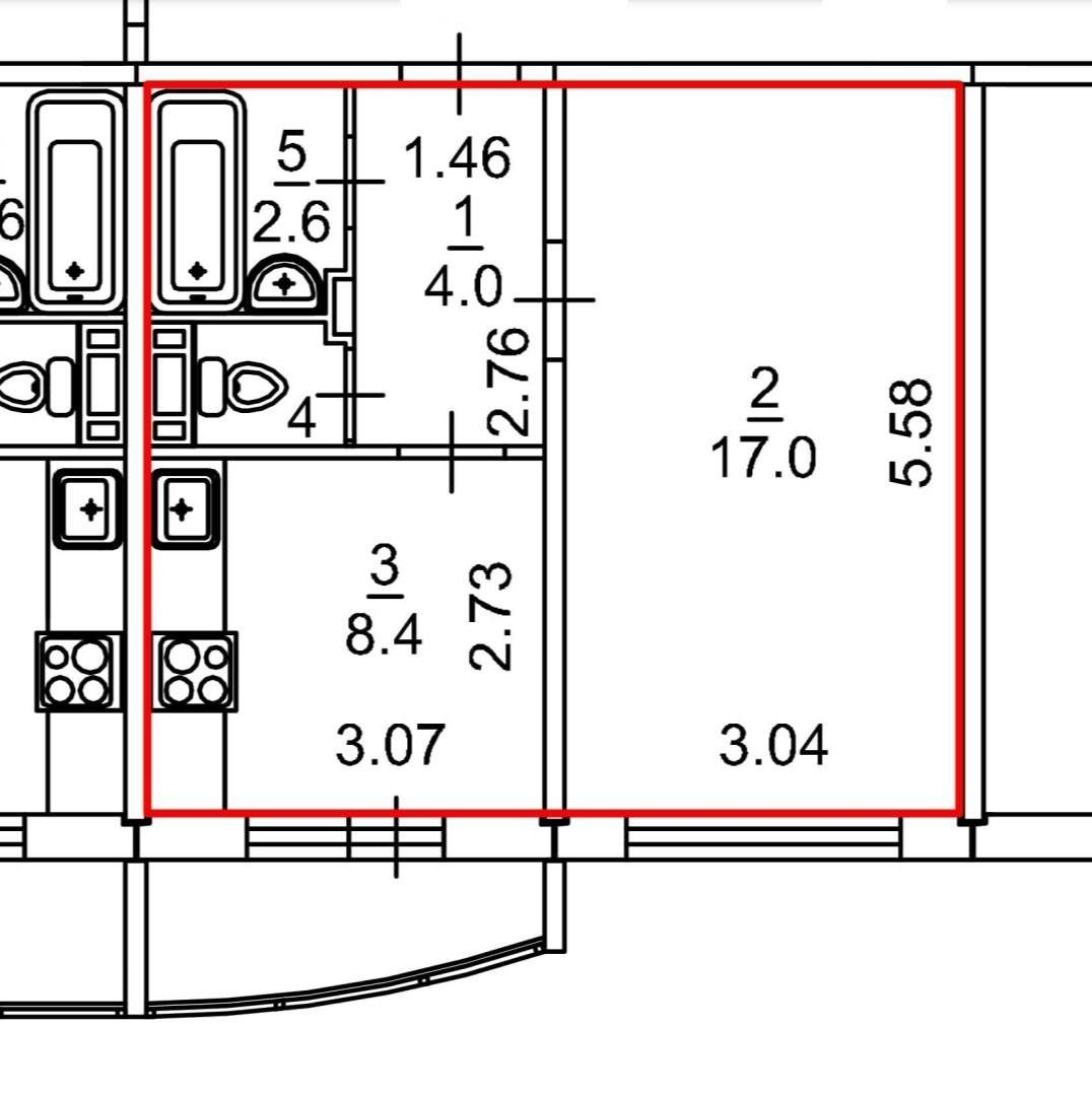 1-комнатная 33.1 м2 в ЖК undefined корпус null этаж 10