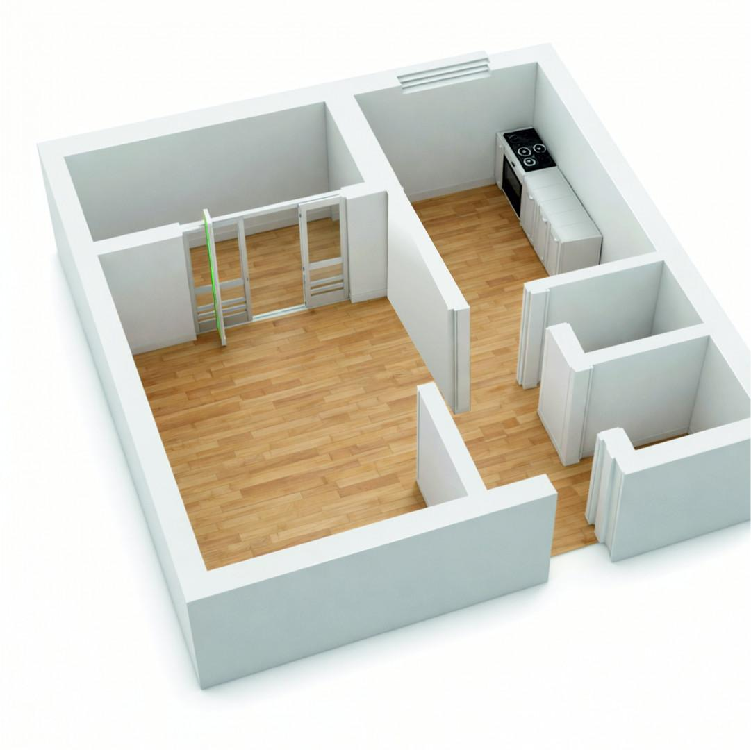 1-комнатная 34.6 м2 в ЖК undefined корпус null этаж 5