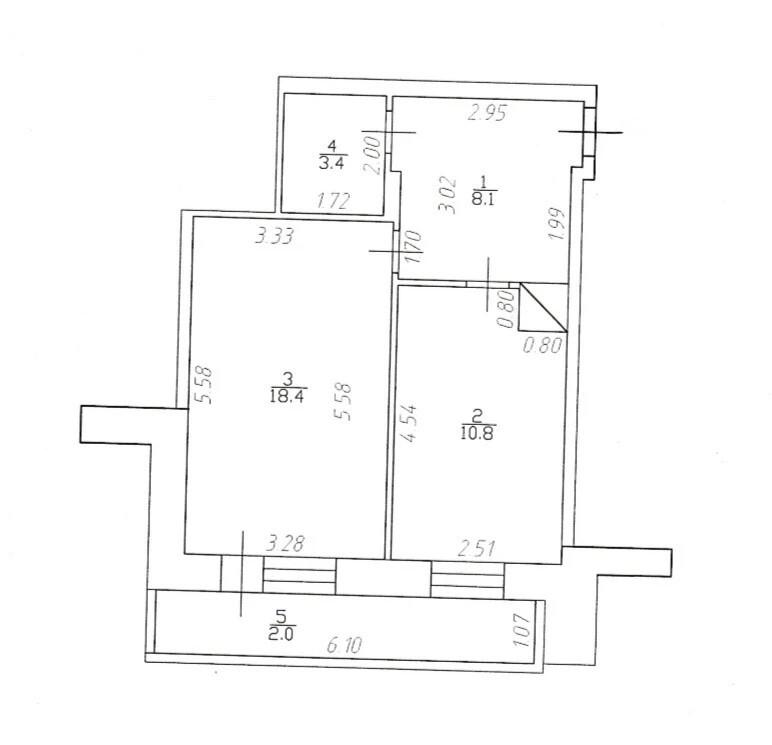 1-комнатная 46.7 м2 в ЖК undefined корпус null этаж 6