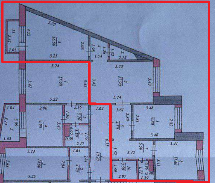 3-комнатная 76.5 м2 в ЖК undefined корпус null этаж 8