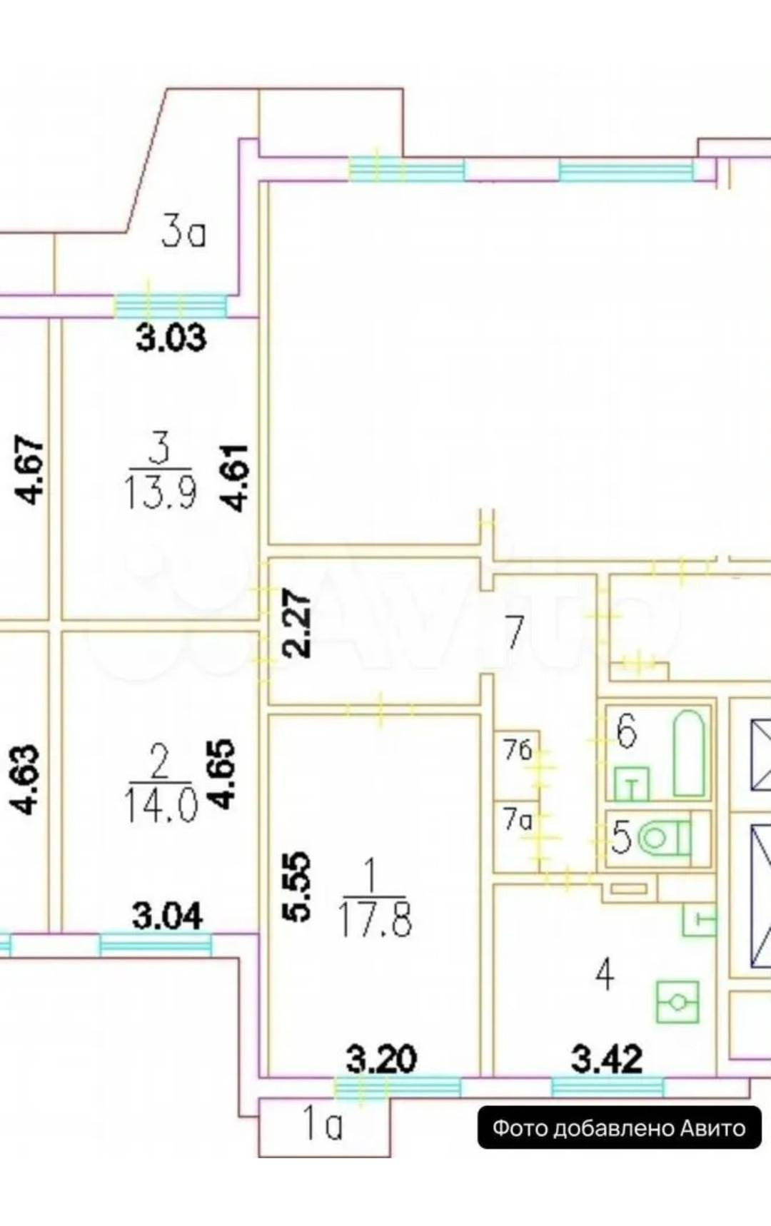 3-комнатная 75 м2 в ЖК undefined корпус null этаж 4