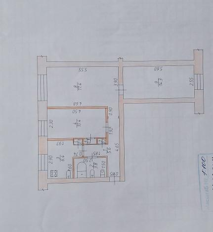 3-комнатная 58.5 м2 в ЖК undefined корпус null этаж 1