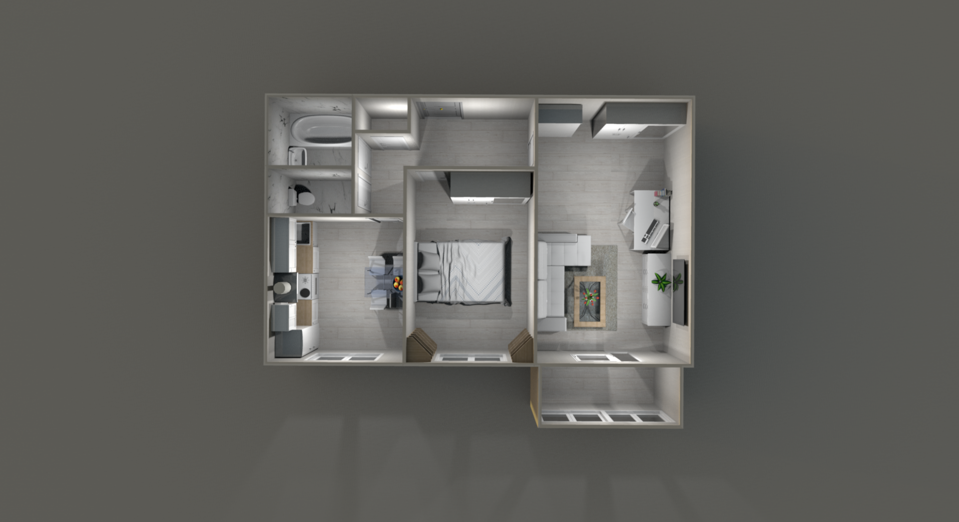 2-комнатная 48.7 м2 в ЖК undefined корпус null этаж 4