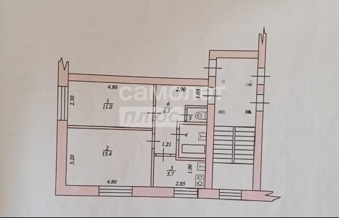 2-комнатная 41.9 м2 в ЖК undefined корпус null этаж 2