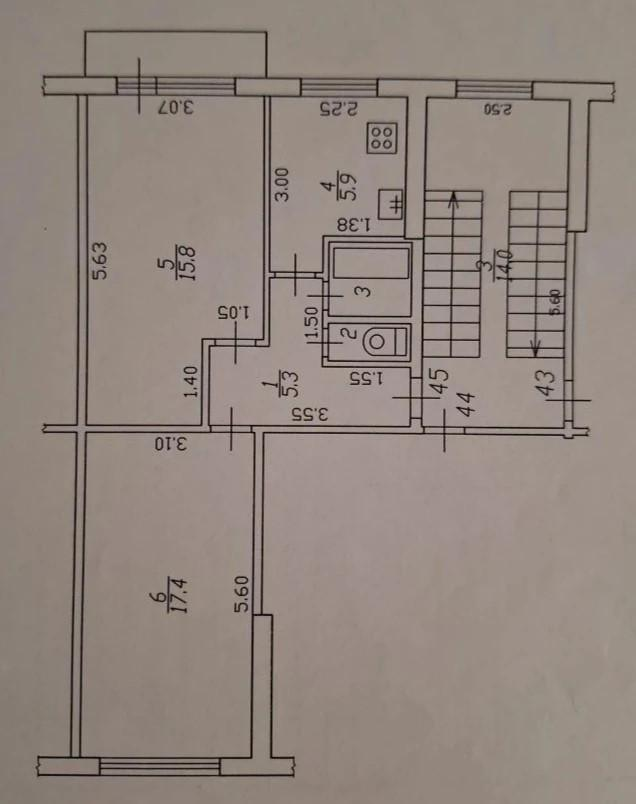 2-комнатная 51 м2 в ЖК undefined корпус null этаж 5