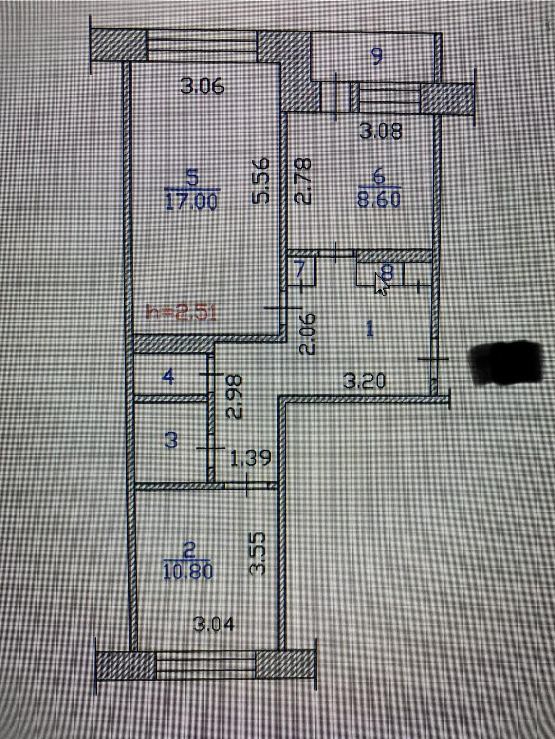 2-комнатная 52.5 м2 в ЖК undefined корпус null этаж 5