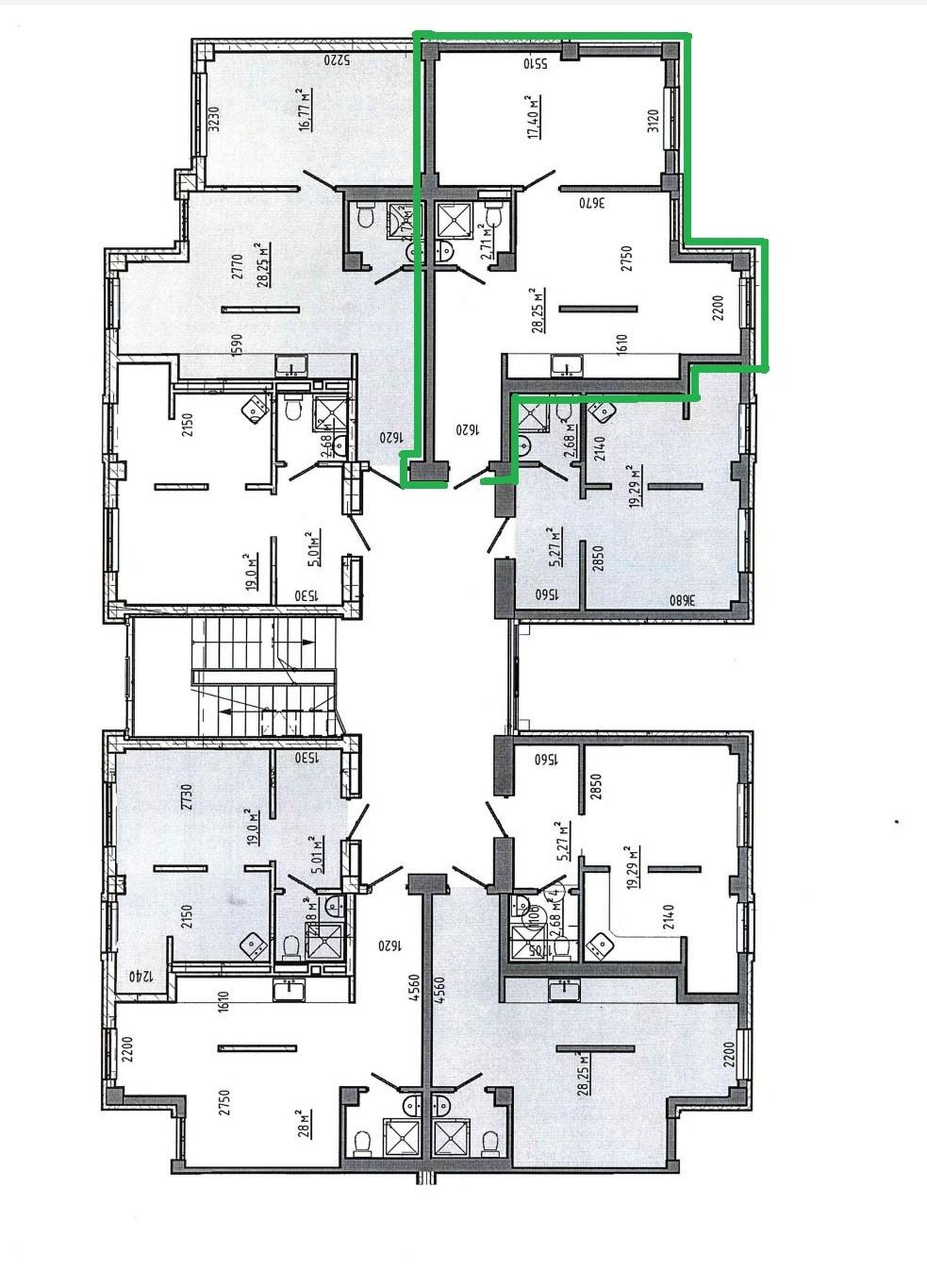 2-комнатная 48.6 м2 в ЖК undefined корпус null этаж 5