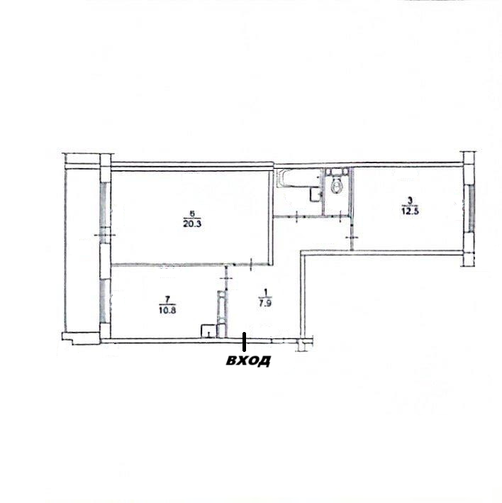 2-комнатная 59.1 м2 в ЖК undefined корпус null этаж 9
