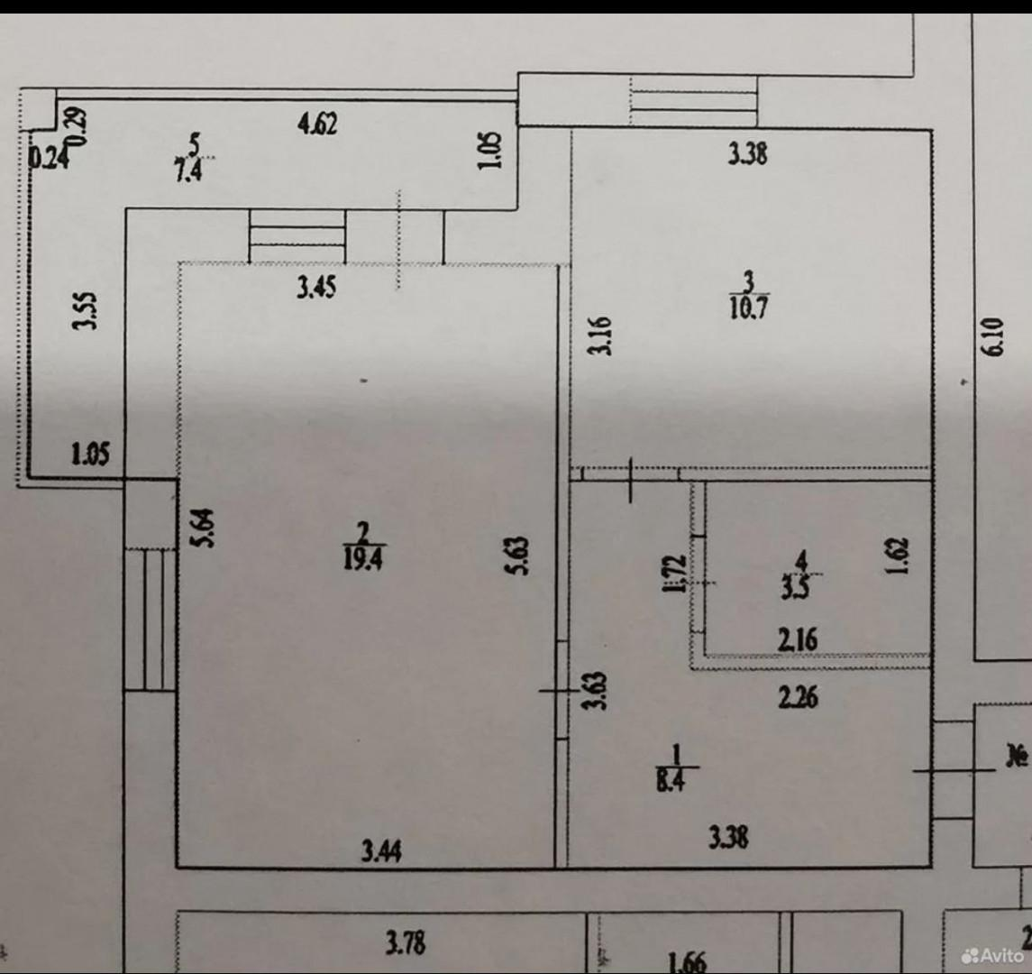 1-комнатная 42 м2 в ЖК undefined корпус null этаж 7