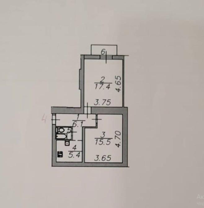 2-комнатная 46 м2 в ЖК undefined корпус null этаж 2