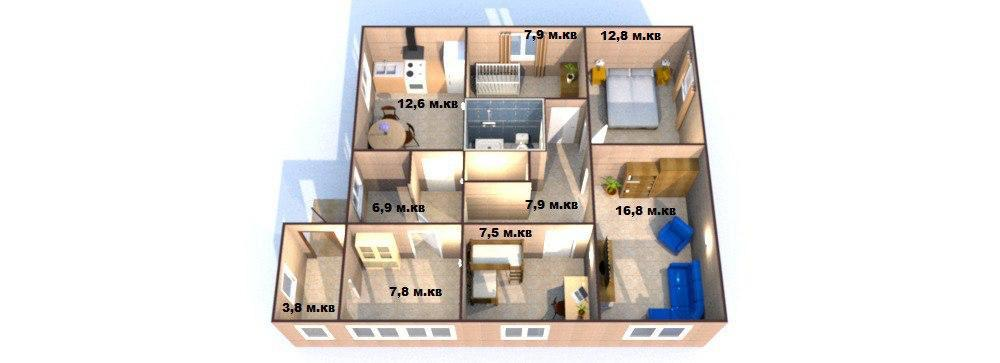 4-комнатная 88.9 м2 в ЖК undefined корпус null этаж null