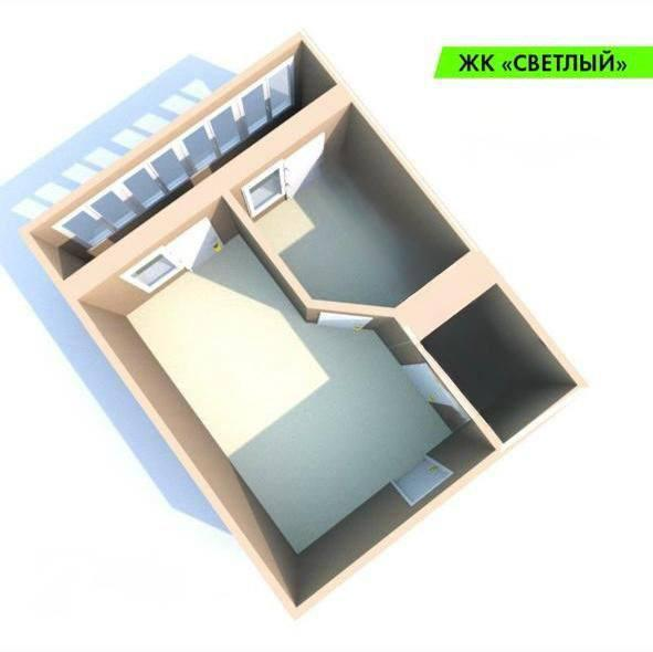 1-комнатная 32.5 м2 в ЖК undefined корпус null этаж 4