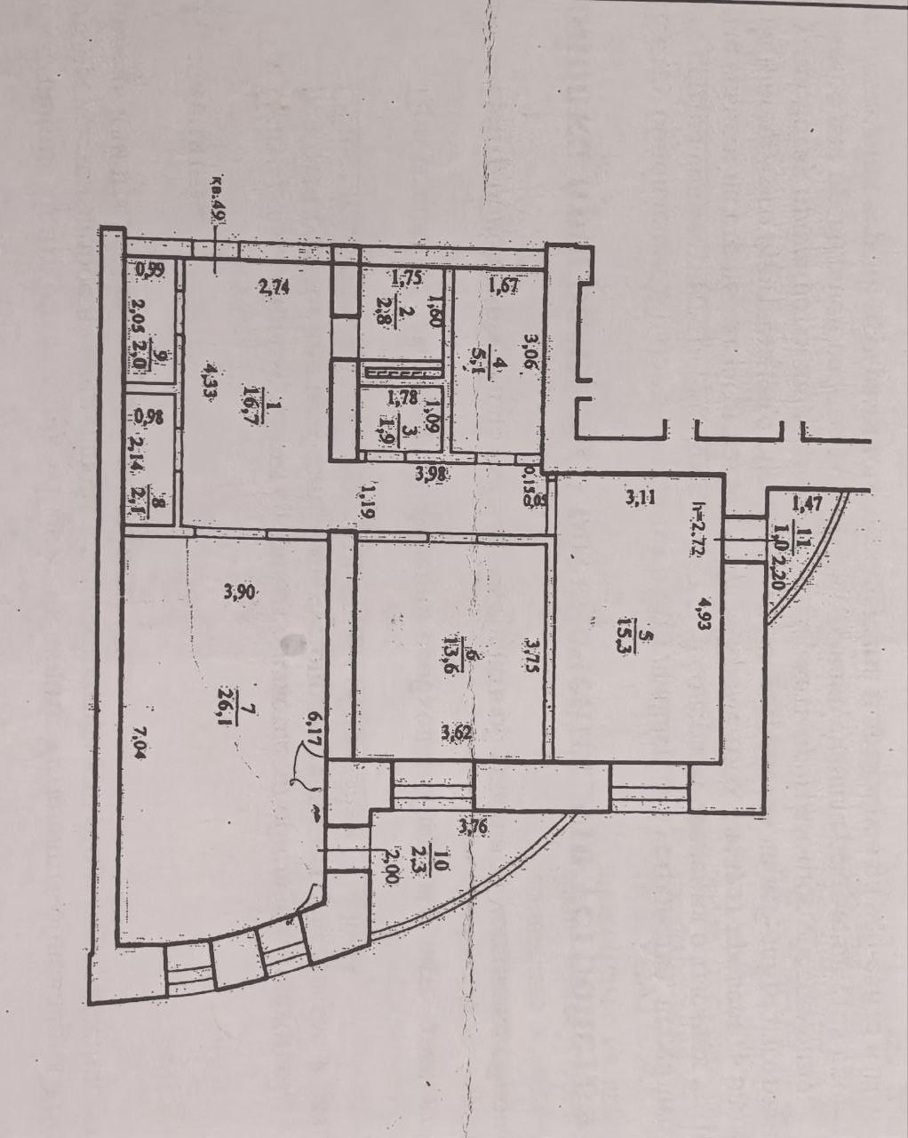 2-комнатная 85.6 м2 в ЖК undefined корпус null этаж 10