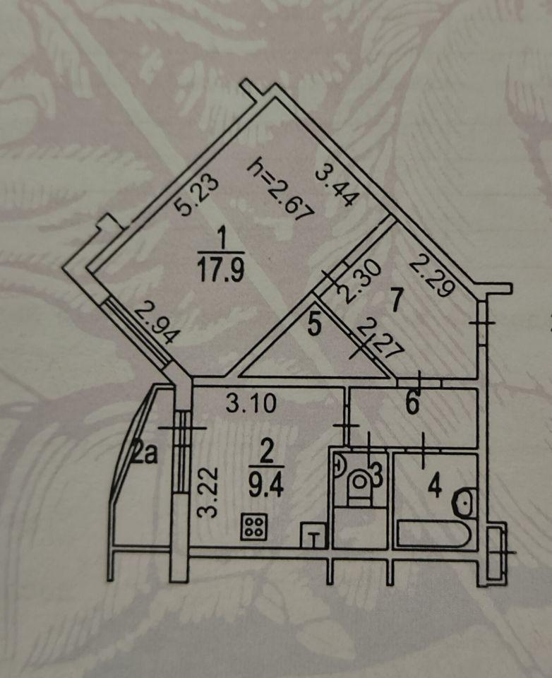 1-комнатная 44.1 м2 в ЖК undefined корпус null этаж 11