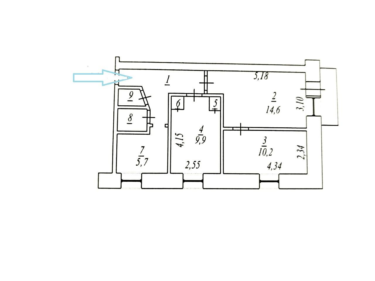 3-комнатная 52 м2 в ЖК undefined корпус null этаж 5