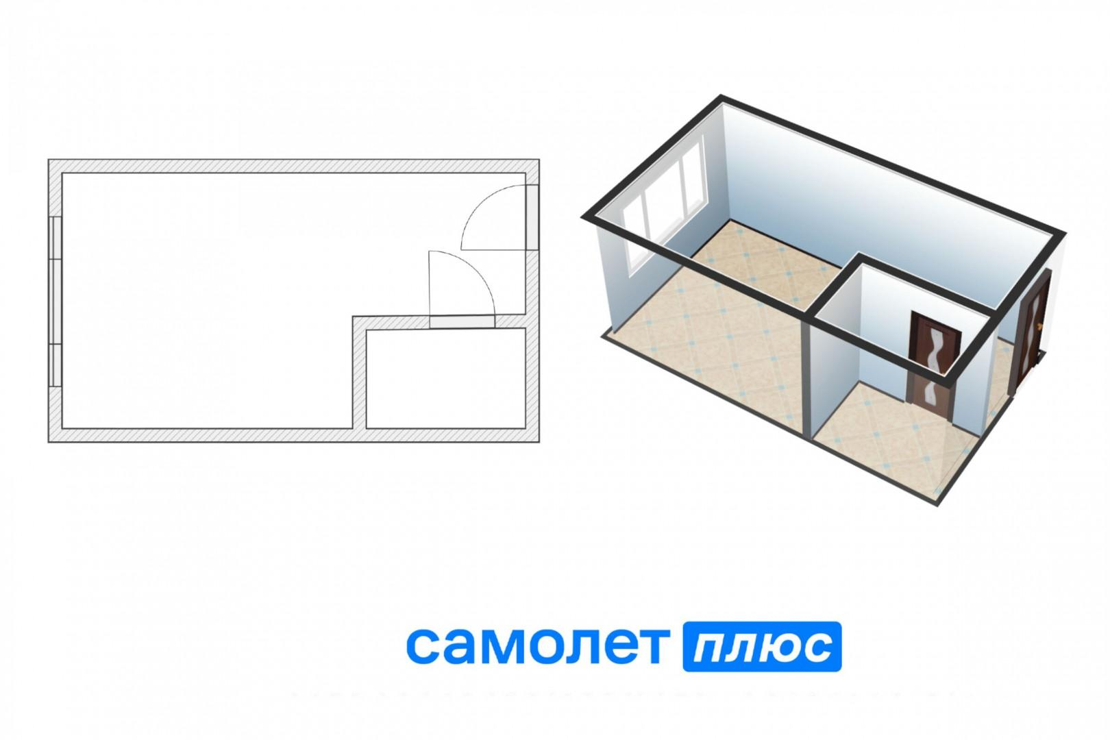 1-комнатная 16.6 м2 в ЖК undefined корпус null этаж 3