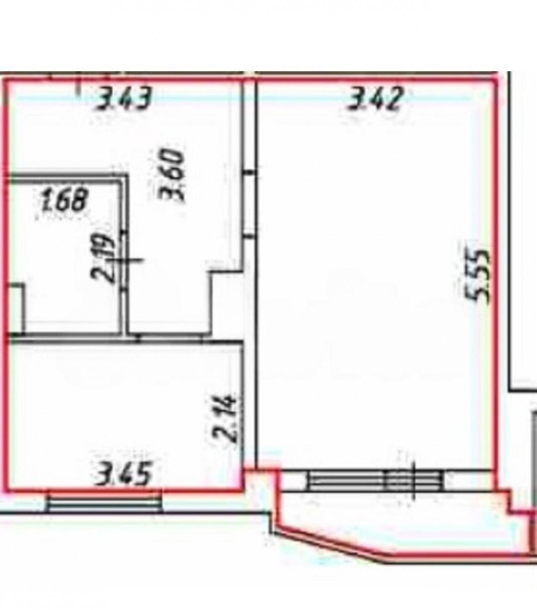 1-комнатная 37.7 м2 в ЖК undefined корпус null этаж 12