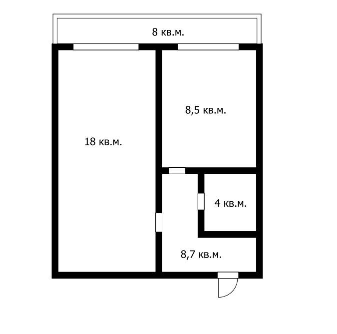 1-комнатная 35 м2 в ЖК undefined корпус null этаж 9