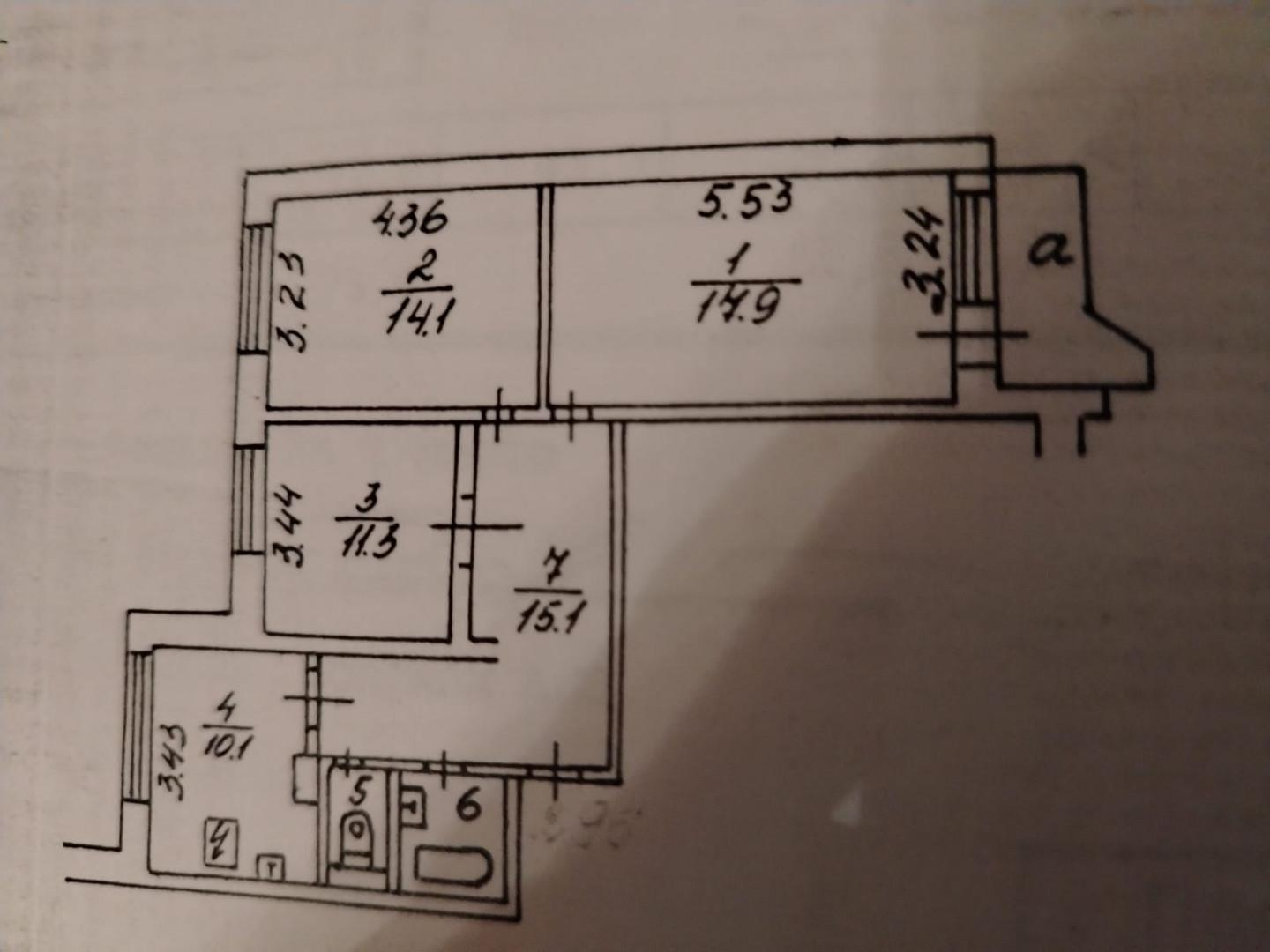 3-комнатная 73.9 м2 в ЖК undefined корпус null этаж 5
