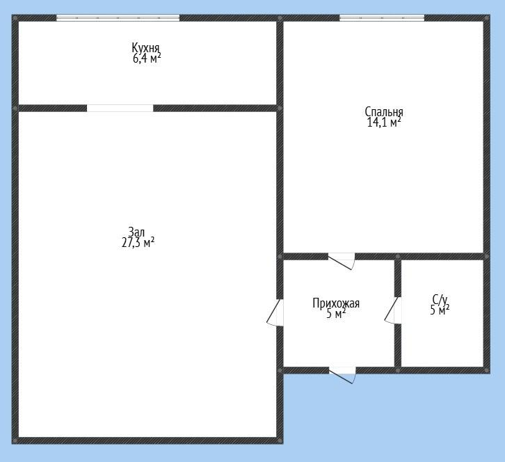 2-комнатная 58.3 м2 в ЖК undefined корпус null этаж 8
