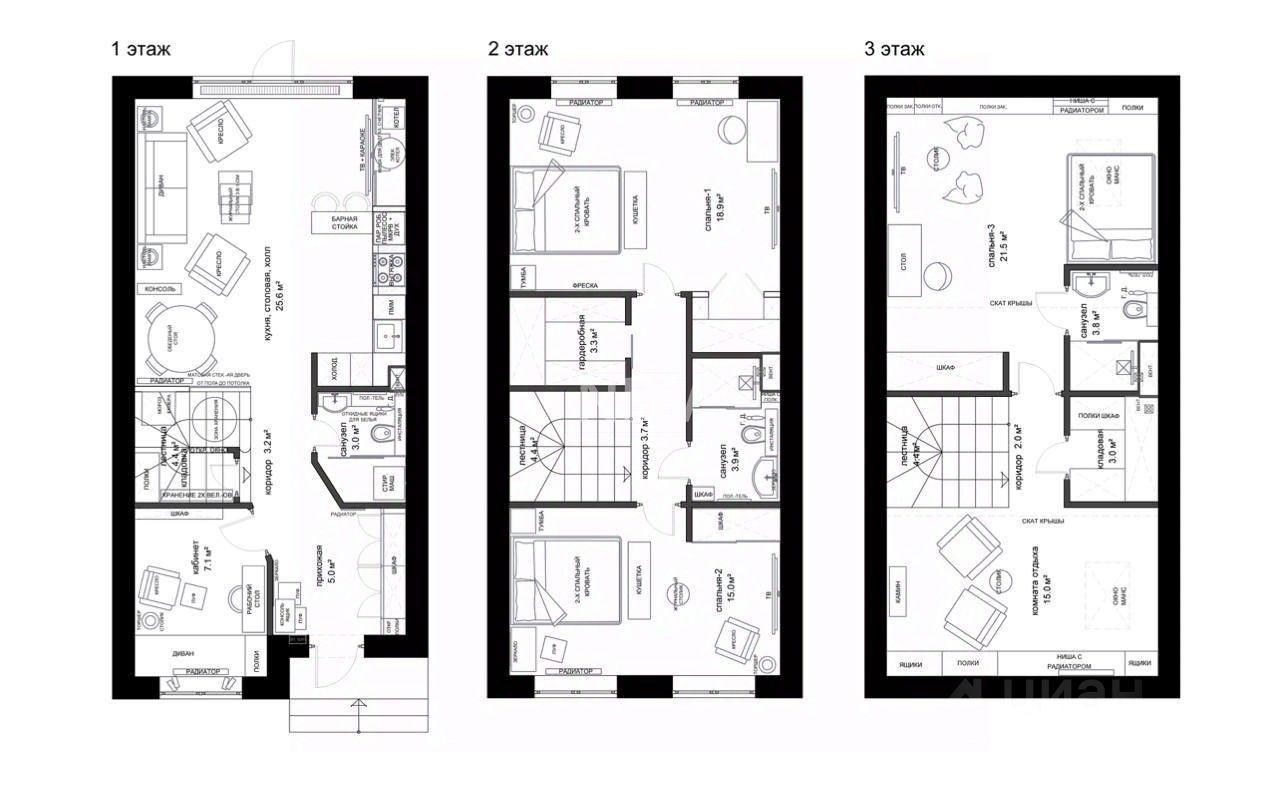 6-комнатная 127 м2 в ЖК undefined корпус null этаж null