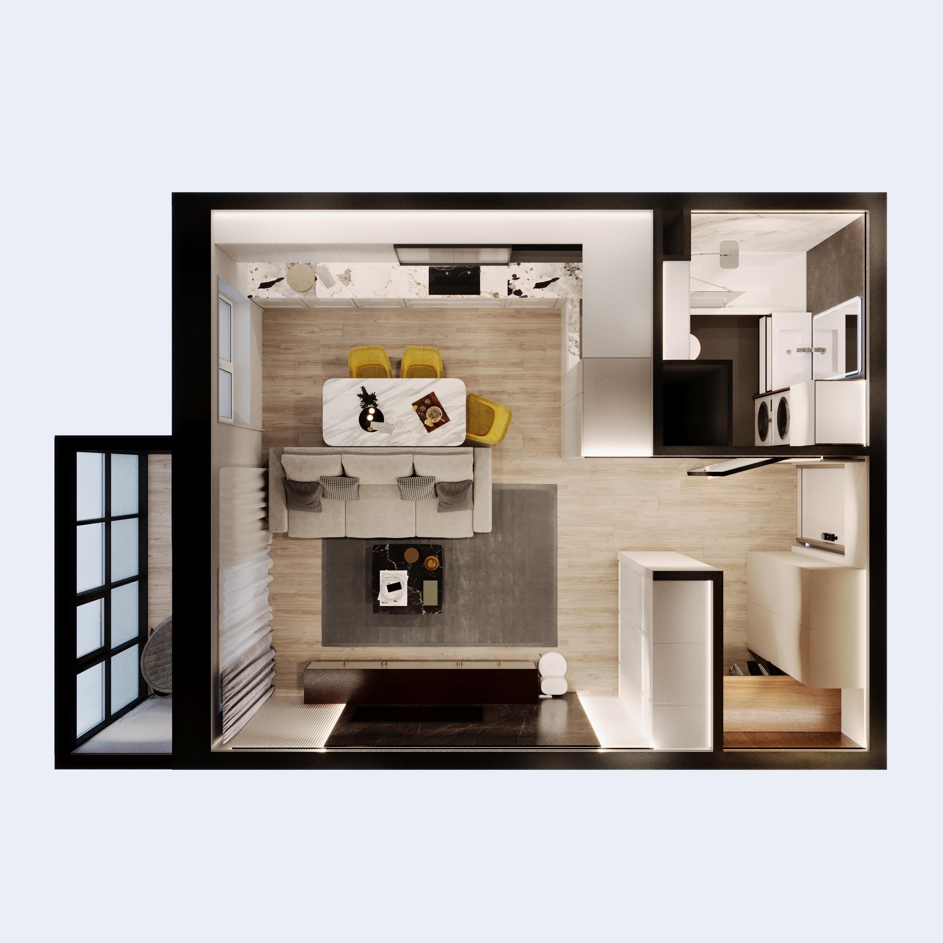 1-комнатная 37 м2 в ЖК Южный Парк корпус null этаж 10