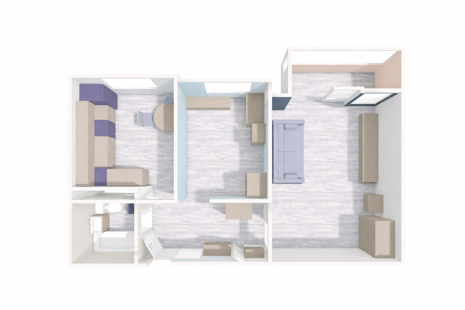 2-комнатная 50.5 м2 в ЖК undefined корпус null этаж 19