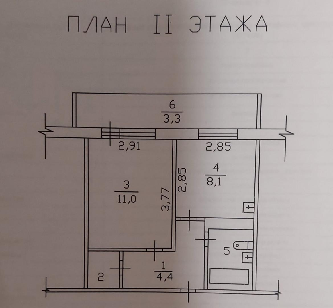 1-комнатная 32 м2 в ЖК undefined корпус null этаж 2