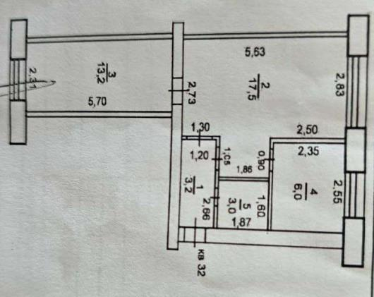 2-комнатная 42 м2 в ЖК undefined корпус null этаж 5