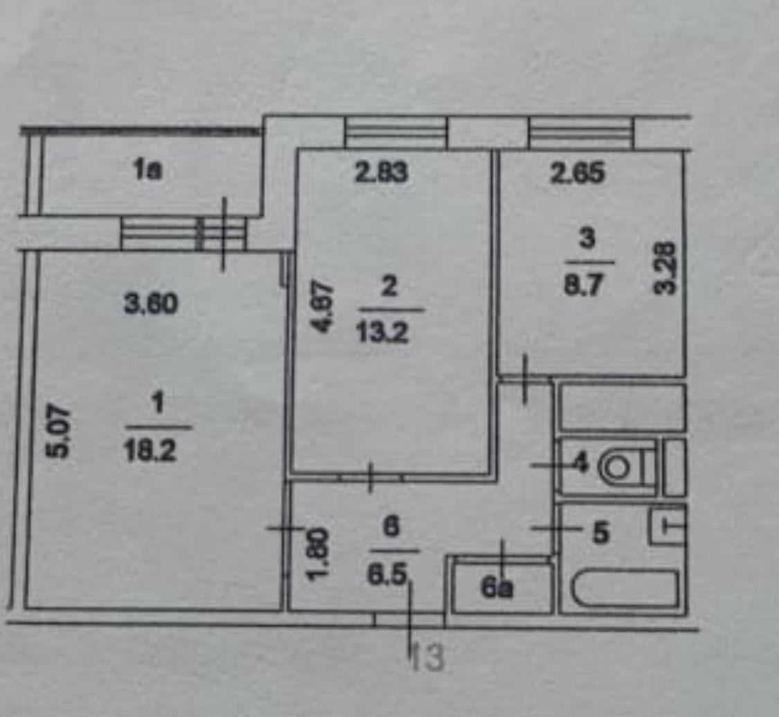 2-комнатная 52 м2 в ЖК undefined корпус null этаж 2