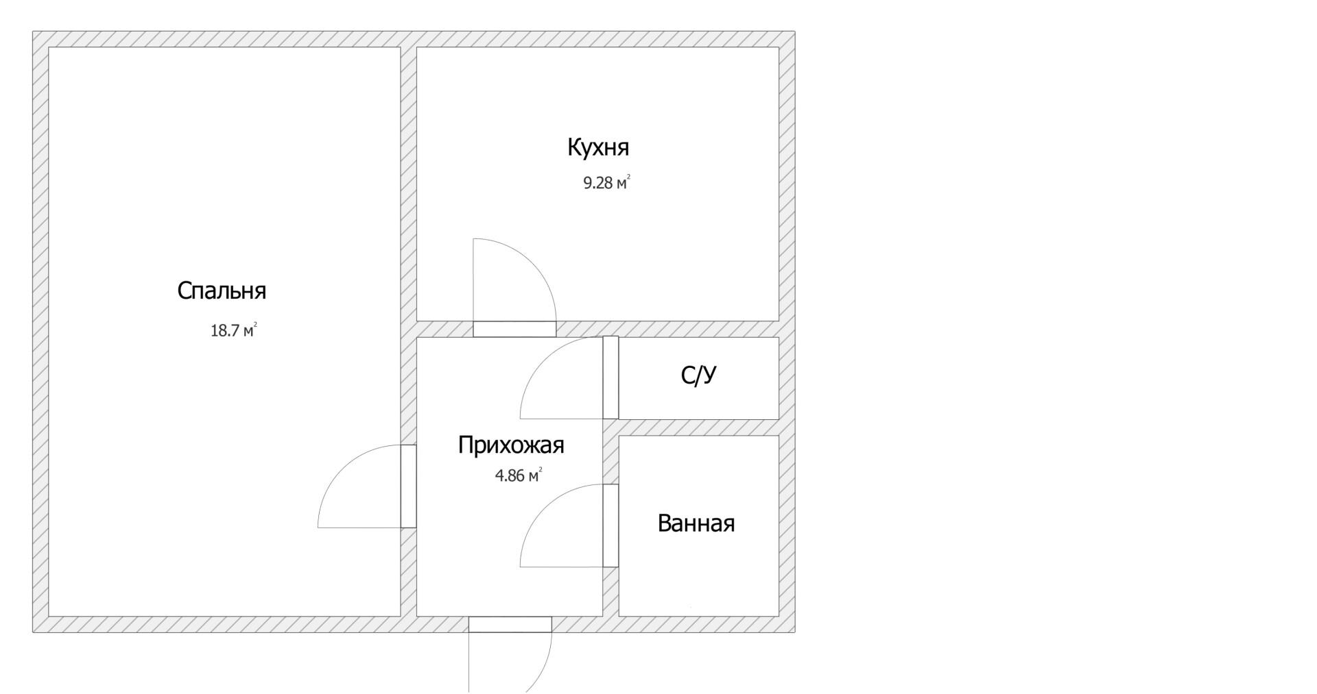 2-комнатная 37.4 м2 в ЖК undefined корпус null этаж 1