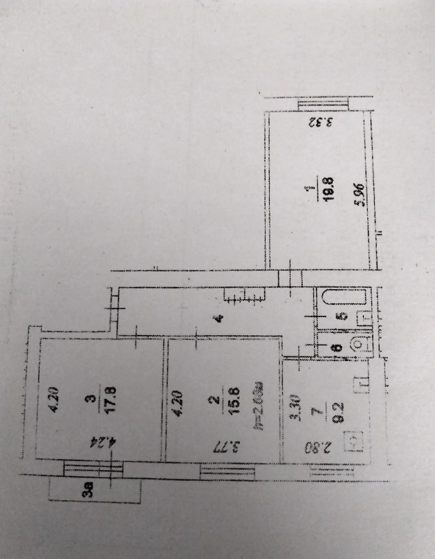 3-комнатная 78 м2 в ЖК undefined корпус null этаж 3