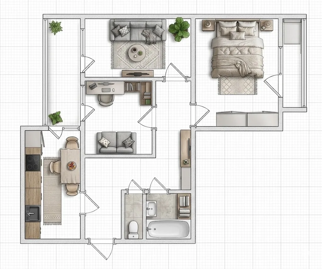 3-комнатная 74 м2 в ЖК undefined корпус null этаж 6