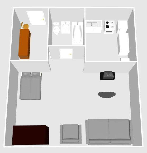 1-комнатная 32.5 м2 в ЖК undefined корпус null этаж 2