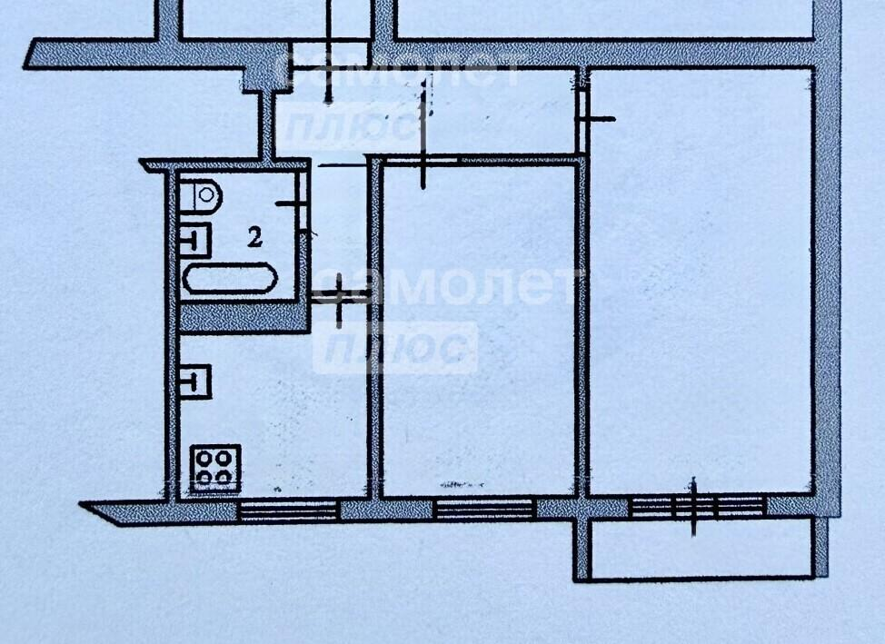 2-комнатная 46 м2 в ЖК undefined корпус null этаж 3