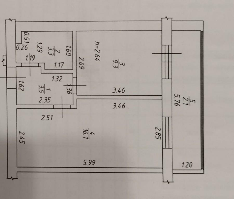 1-комнатная 34.3 м2 в ЖК undefined корпус null этаж 6