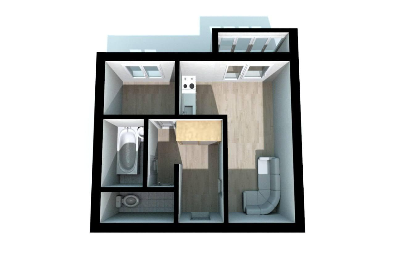 2-комнатная 49.1 м2 в ЖК undefined корпус null этаж 4