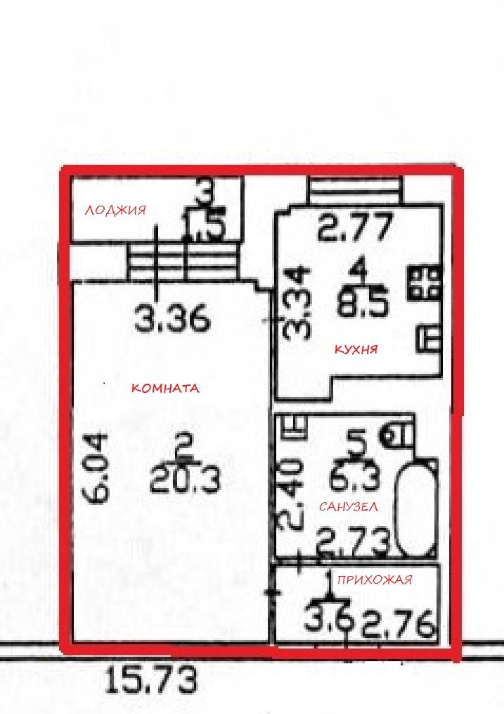 1-комнатная 38.7 м2 в ЖК undefined корпус null этаж 12