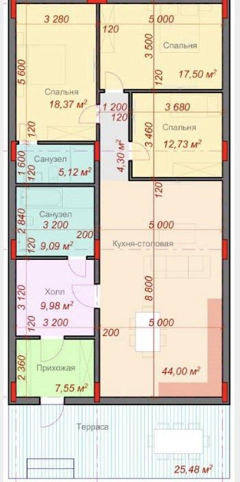 3-комнатная 128 м2 в ЖК undefined корпус null этаж null