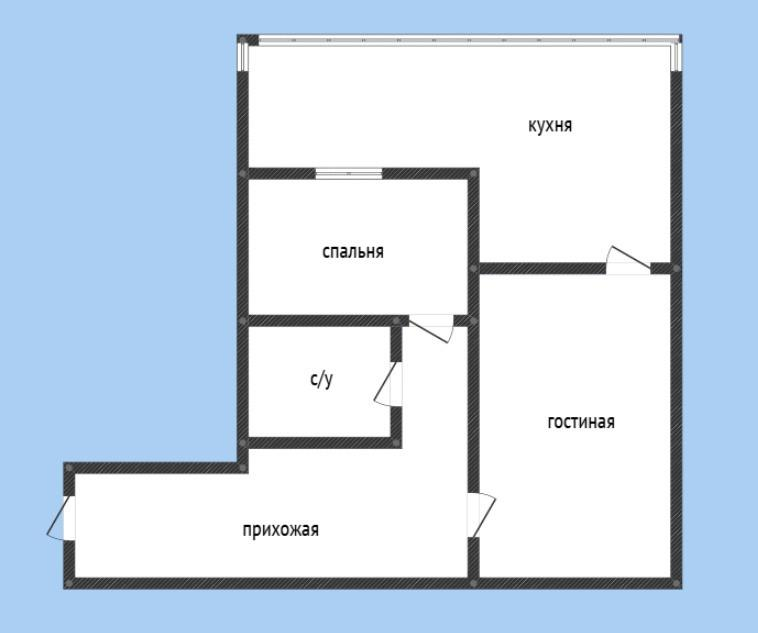 2-комнатная 60.1 м2 в ЖК undefined корпус null этаж 10