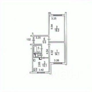 2-комнатная 56.1 м2 в ЖК undefined корпус null этаж 2