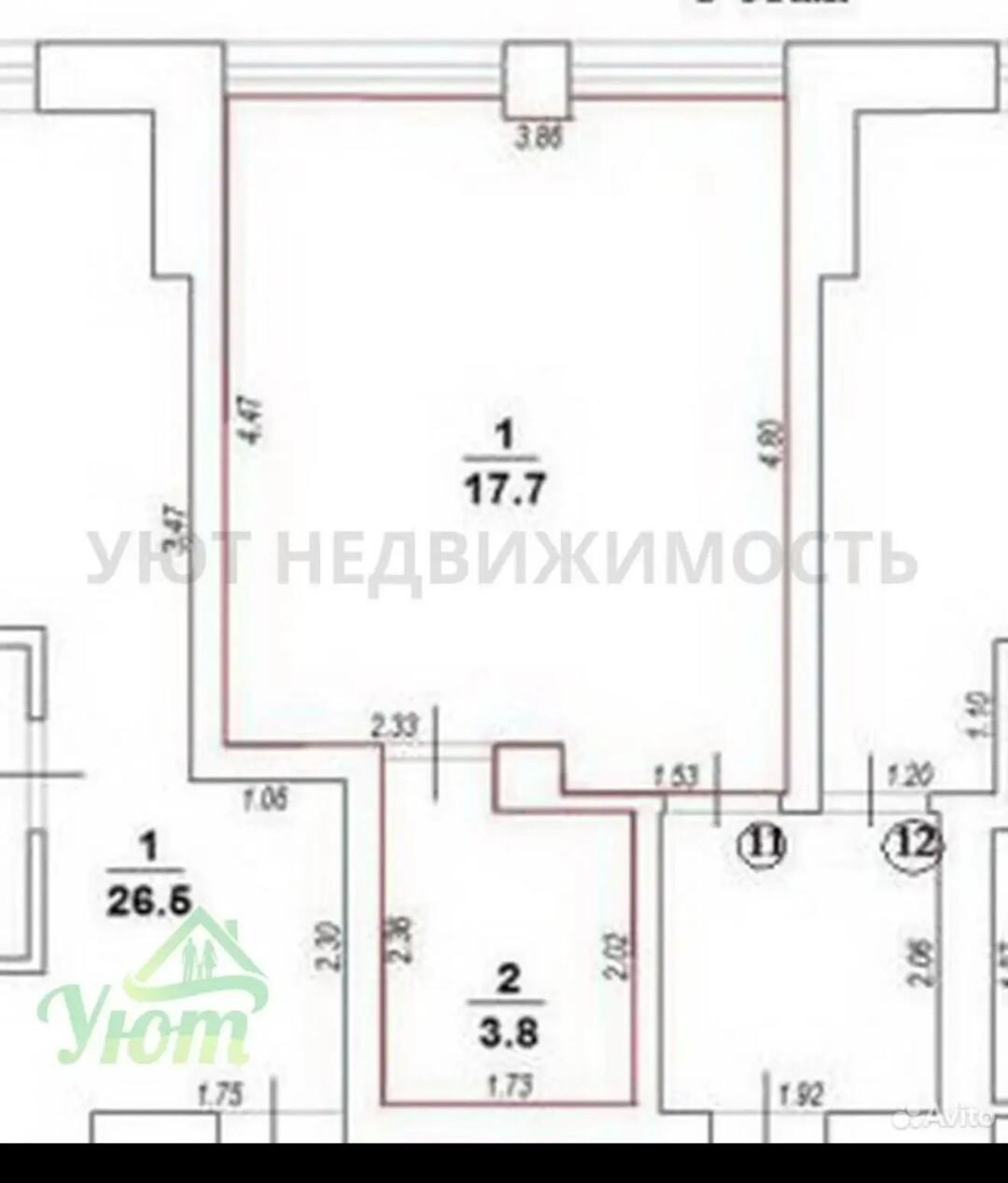 Студия 22.5 м2 в ЖК undefined корпус null этаж -1