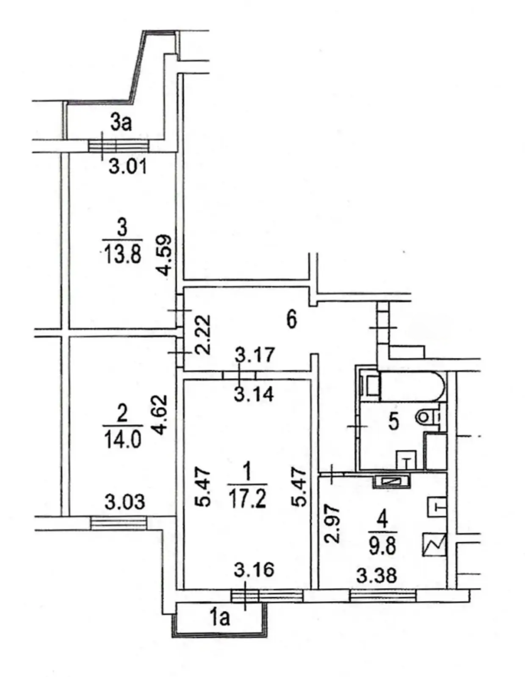 3-комнатная 74.6 м2 в ЖК undefined корпус null этаж 15