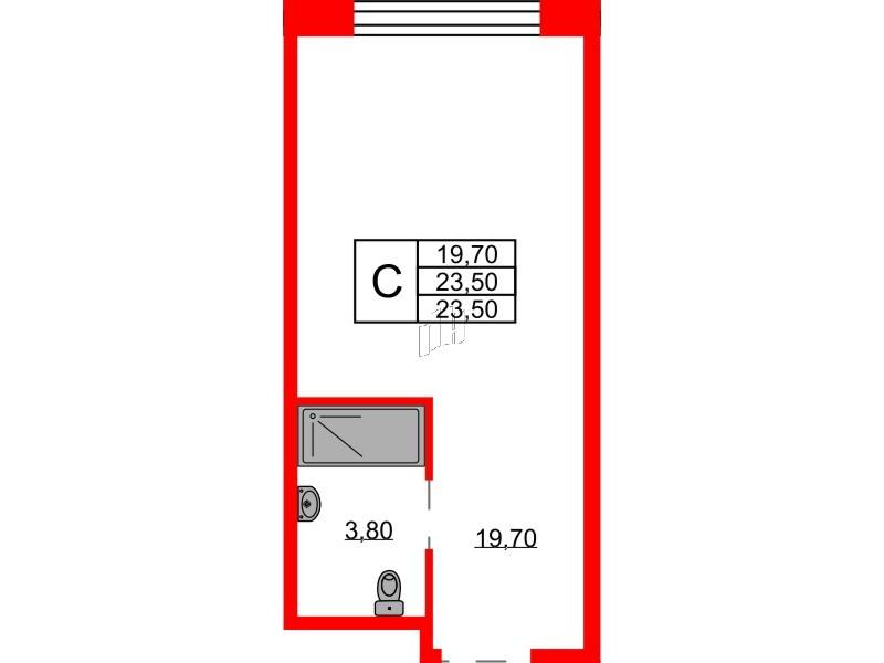 Студия 23 м2 в ЖК Industrial Avenir корпус null этаж 11
