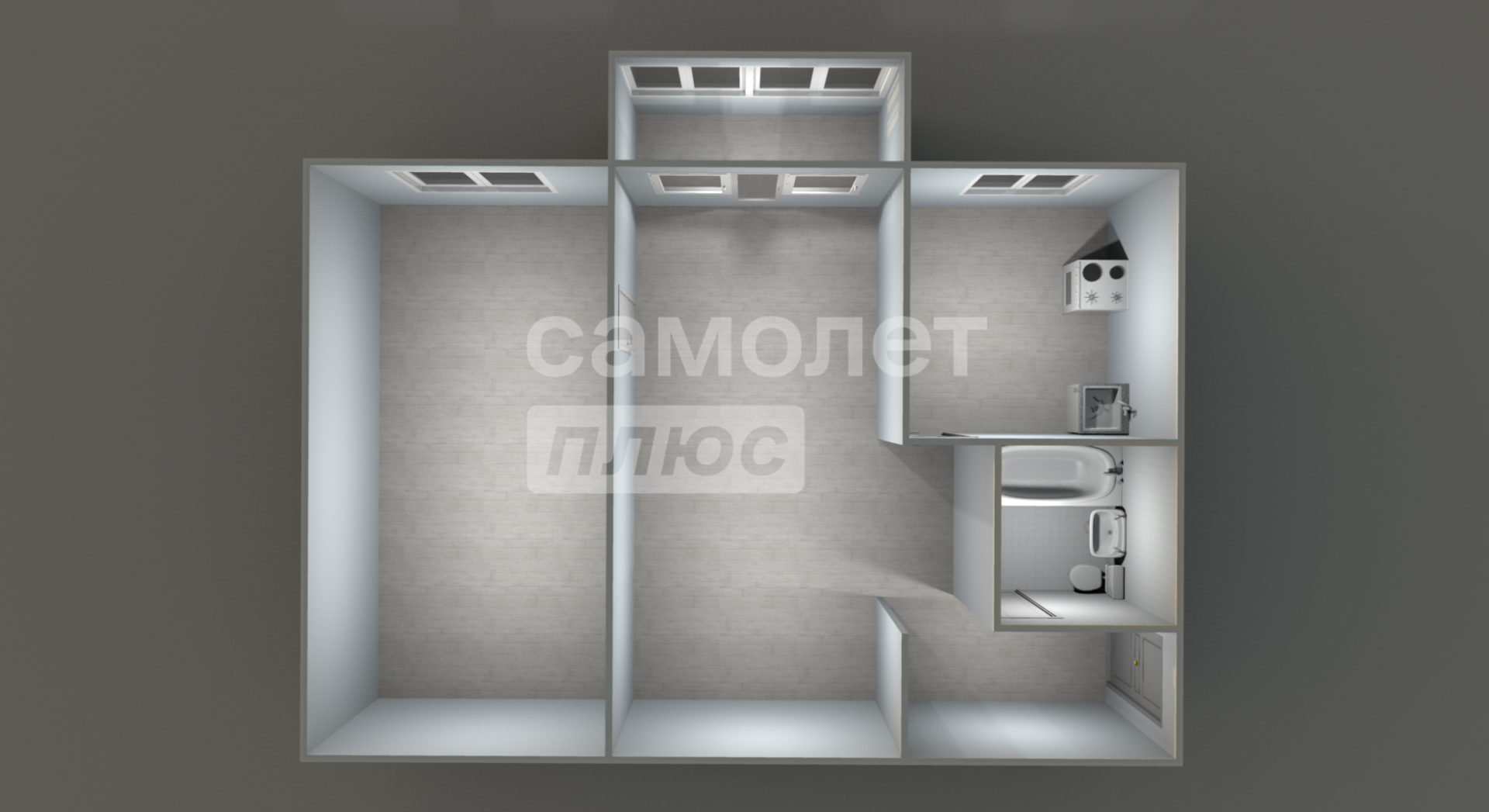 2-комнатная 43.9 м2 в ЖК undefined корпус null этаж 2