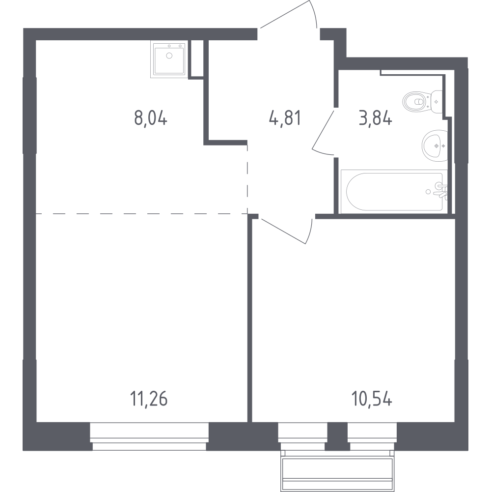 Студия 38 м2 в ЖК Рублёвский Квартал корпус null этаж 3