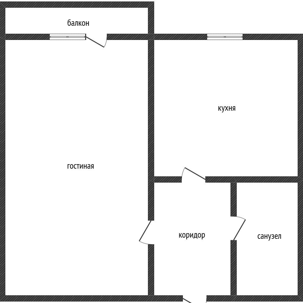 1-комнатная 32.2 м2 в ЖК undefined корпус null этаж 1