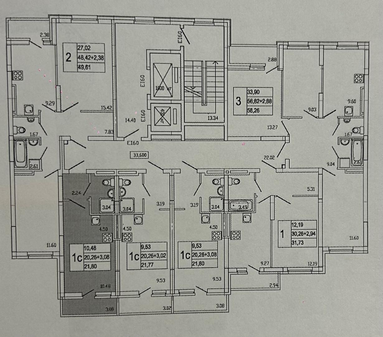 Студия 21.8 м2 в ЖК undefined корпус null этаж 13
