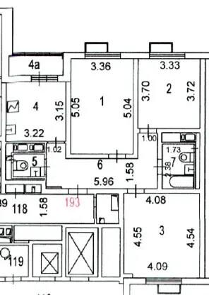 3-комнатная 75.6 м2 в ЖК undefined корпус null этаж 18