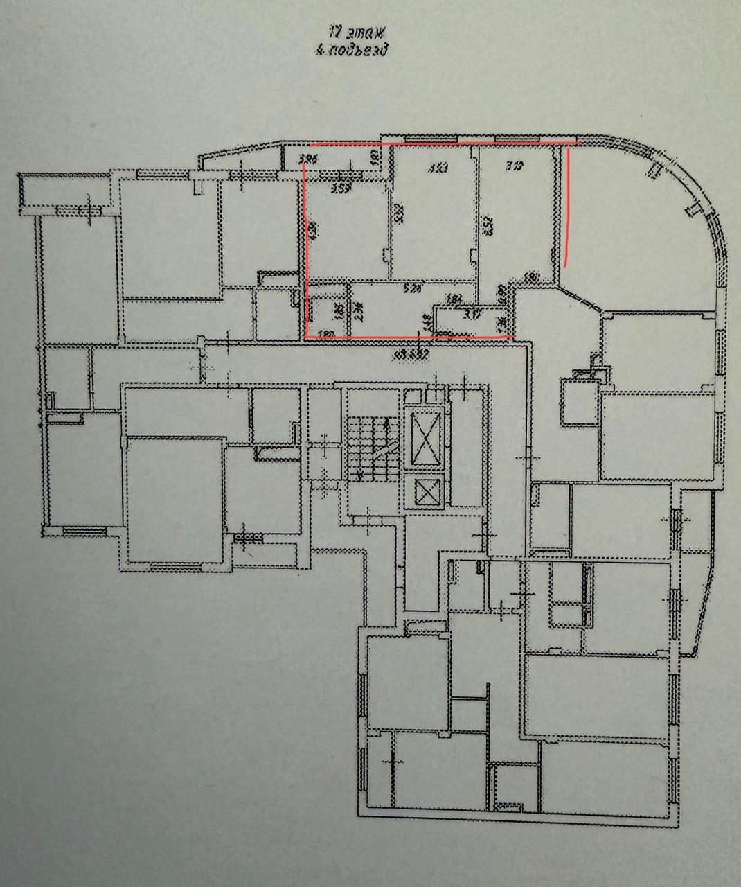 3-комнатная 70 м2 в ЖК undefined корпус null этаж 17
